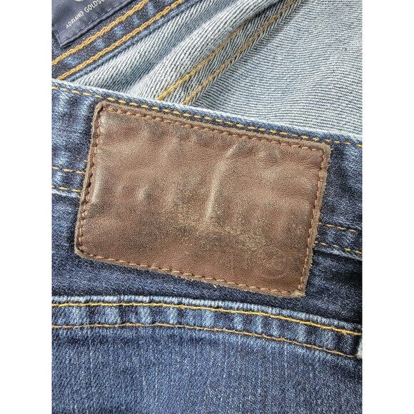 Adriano Goldschmied AG Jeans  Mens 38 36x32 Slim Straight Dark Blue Stretch USA - Picture 13 of 15